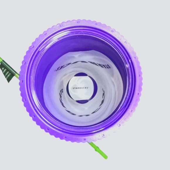 "Easter"New Starbucks 2024 Glow-In-The-Dark Purple Cold Tumbler 24oz Straw Bling - Picture 9 of 13